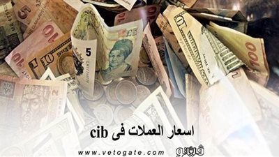 اسعار العملات فى cib .. الدولار يسجل 15.64 جنيه