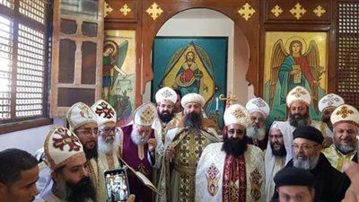 أسقف أطفيح يمنح القمصية لكاهن دير الآباء الرسل