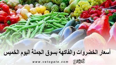 اسعار الخضروات والفاكهة بسوق الجملة اليوم الخميس | فيديو