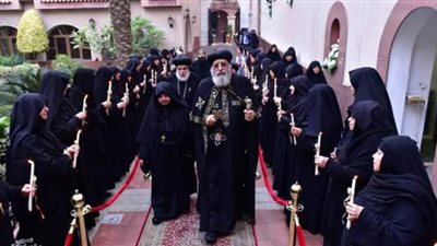 البابا تواضروس يقيم ١١ راهبة في دير أبي سيفين بمصر القديمة
