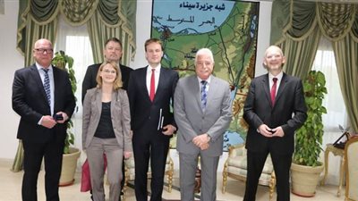 محافظ جنوب سيناء يستقبل وفد الخارجية الألمانية | صور