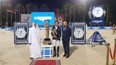 وزير الرياضة يهنئ محمد طاهر زيادة بذهبية الجائزة الكبرى للفروسية