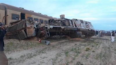 أسماء مصابي حادث انقلاب قطار 