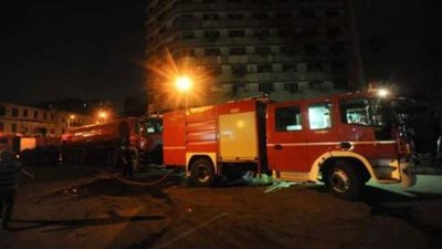إخماد حريق داخل مخزن ألعاب أطفال فى العتبة