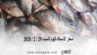 اسعار الأسماك اليوم السبت 29 / 2 / 2020