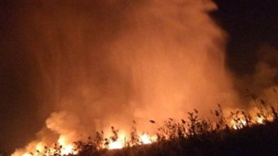 حريق هائل داخل عيادة طبيبة بالمنيا