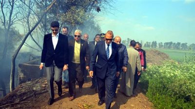 إصلاح خط سولار ببنها بعد نشوب حريق فيه