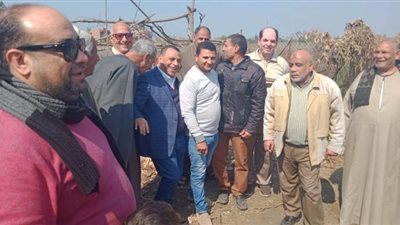 معاينة الموقع المقترح لمحطة صرف كوم اشناواي بالسنطة