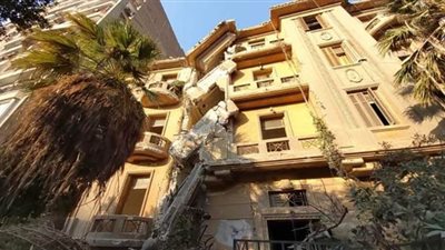 لجنة لمعاينة عقار مصر الجديدة المنهار وإجبار المالك على ترميمه