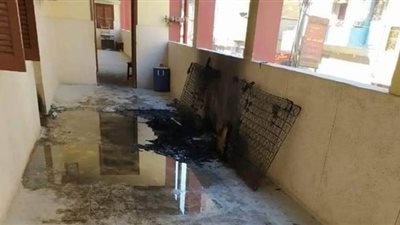 حريق هائل يلتهم بعض فصول مدرسة المكفوفين بدار السلام بسوهاج | صور