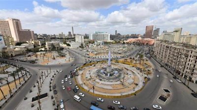 ميدان التحرير بعد الانتهاء من تركيب مسلة الملك رمسيس الثاني به| صور