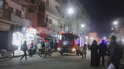 حريق هائل بمطعم شهير بشارع الجمهورية في المنيا | صور