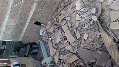 انهيار منزل مكون من طابقين في سوهاج