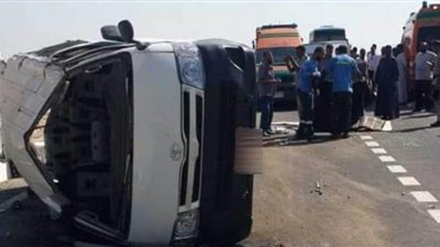 إصابة ٤ أشخاص في انقلاب سيارة بالإسكندرية
