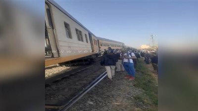 خروج قطار عن القضبان بالمنيا دون إصابات بشرية