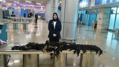 ضبط 14 كيلو شعر مستعار وهواتف بحوزة راكب بمطار القاهرة