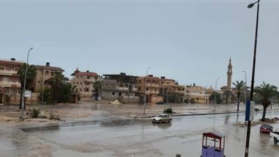 موجة من البرد مصحوبة بهطول أمطار رعدية غزيرة على شمال سيناء | صور