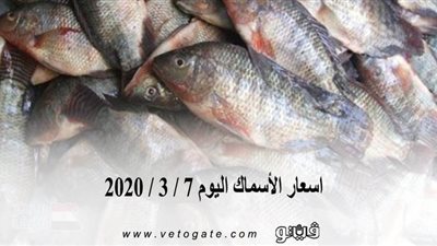 اسعار الأسماك اليوم 7 / 3 / 2020