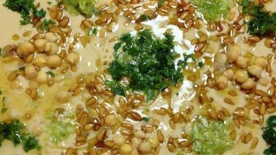 طريقة عمل فتة الحمص اللايت