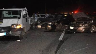 مصرع وإصابة 109 أشخاص في تصادم 3 سيارات بسوريا