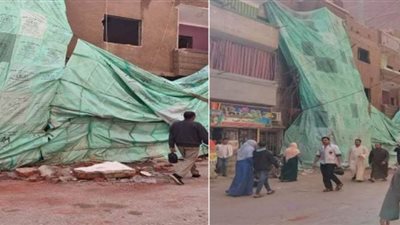 لحظة مصرع طالبة في انهيار جزئي لمنزل أثناء هدمه ببني سويف | فيديو