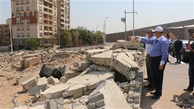  محافظ القاهرة يتفقد أعمال إزالة توسعة محور عدلى منصور