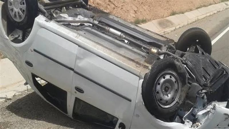 حادث إنقلاب سيارة