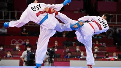 أولمبياد طوكيو| فريال أشرف تفوز على لاعبة سويسرا بالكاراتيه وتقترب من التأهل
