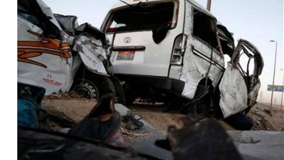 إصابة 9 أشخاص في انقلاب ميكروباص بالصحراوي الغربي ببني سويف 