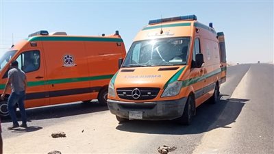 إصابة 5 أشخاص بحادث تصادم سيارتين بطريق أسيوط الزراعي