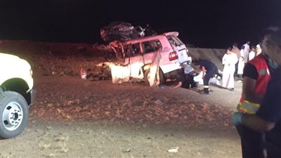 مصرع 4 أشخاص وإصابة 11 آخرين في حادث تصادم بالدائري الأوسطي