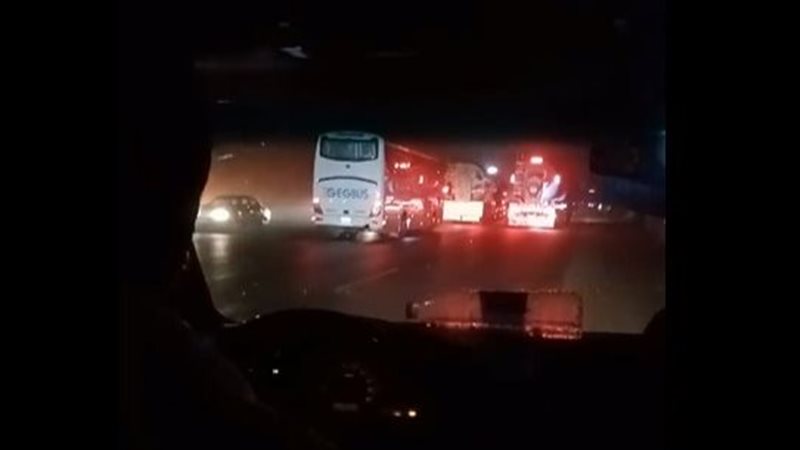 حريق بالطريق الإقليمي
