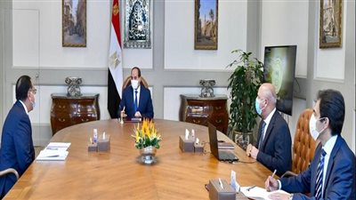 السيسي يبحث الموقف التنفيذي للقطار الكهربائي السريع ومحاور النيل والخط الأول للمترو 