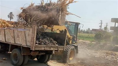 رفع 55 طن مخلفات وتراكمات من قرى مركز المنيا