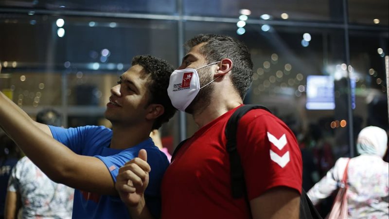 لحظة استقبال منتخب