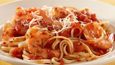 أسهل طريقة لتحضير مكرونة اسباجتي بالجمبري