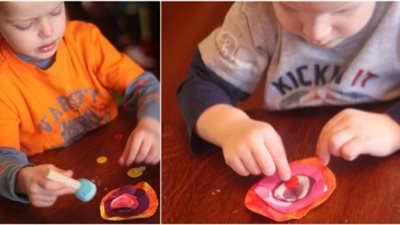 بالصور.. اجعلي طفلك يصنع كارت 