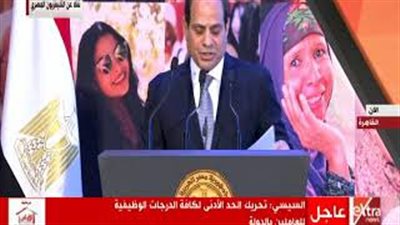 السيسي: رفع الحد الأدنى للأجور لجميع العاملين بالدولة لـ 2000 جنيه