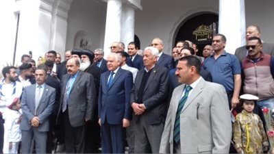 «راشد» يوقد شعلة النصر احتفالا بالعيد القومي للجيزة