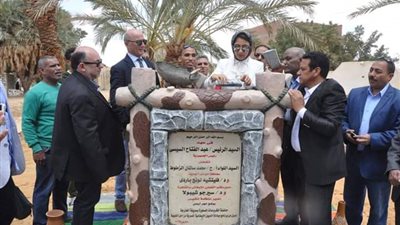 وضع حجر أساس حاضنة المشروعات الصغيرة بالوادي الجديد (صور)