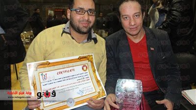 بالصور..حصول الفنان خالد محروس على الدكتوراة الفخرية في المسرح