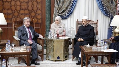 شيخ الأزهر والأمين العام للأمم المتحدة يبحثان التصدي للكراهية (صور)