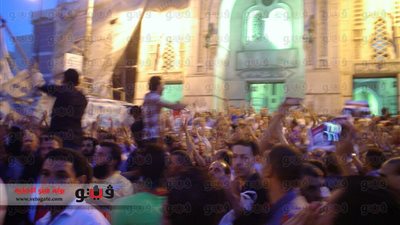 بالصور.. وقفة تأييد لمرسي بمسجد التوبة بدمنهور
