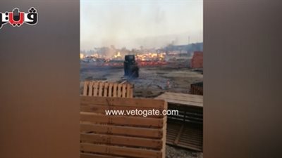 السيطرة على حريق اندلع بثلاجة محاصيل غذائية بالقليوبية (فيديو)