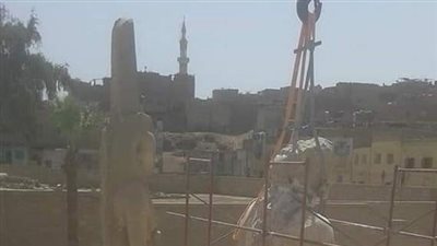 الانتهاء من ترميم تمثال رمسيس الثاني بأخميم في سوهاج