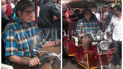 بالصور.. أميتاب باتشان سائق «توك توك»