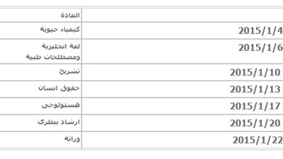 جدول امتحانات الفصل الدراسي الأول لـ«طب بيطري الفيوم»