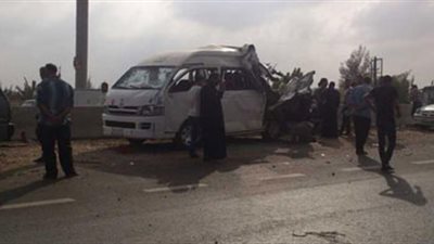 إصابة شخصين في حادث تصادم بالطريق الصحراوى بالبحيرة