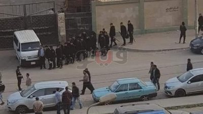 النيابة تعاين موقع استشهاد معاون مباحث النزهة