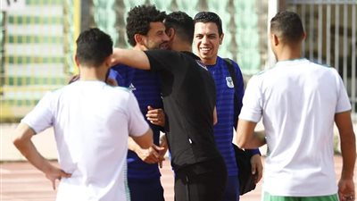 أحمد جمعة يظهر بتدريبات المصري (صور)